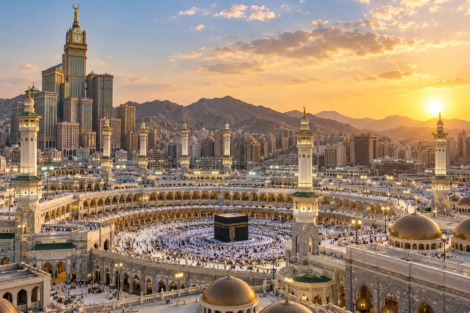 The Makkah skyline overlooking Masjid al-Haram